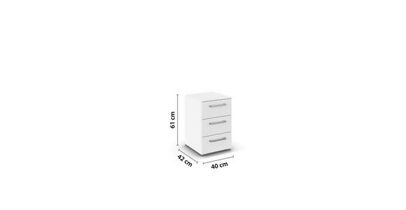 NACHTSCHRANK 40/61/42 cm  - Edelstahlfarben/Alufarben, Basics, Holzwerkstoff/Kunststoff (40/61/42cm) - Xora