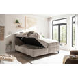BOXBETT 180/200 cm  in Creme  - Creme/Schwarz, KONVENTIONELL, Kunststoff/Textil (180/200cm) - Hom`in