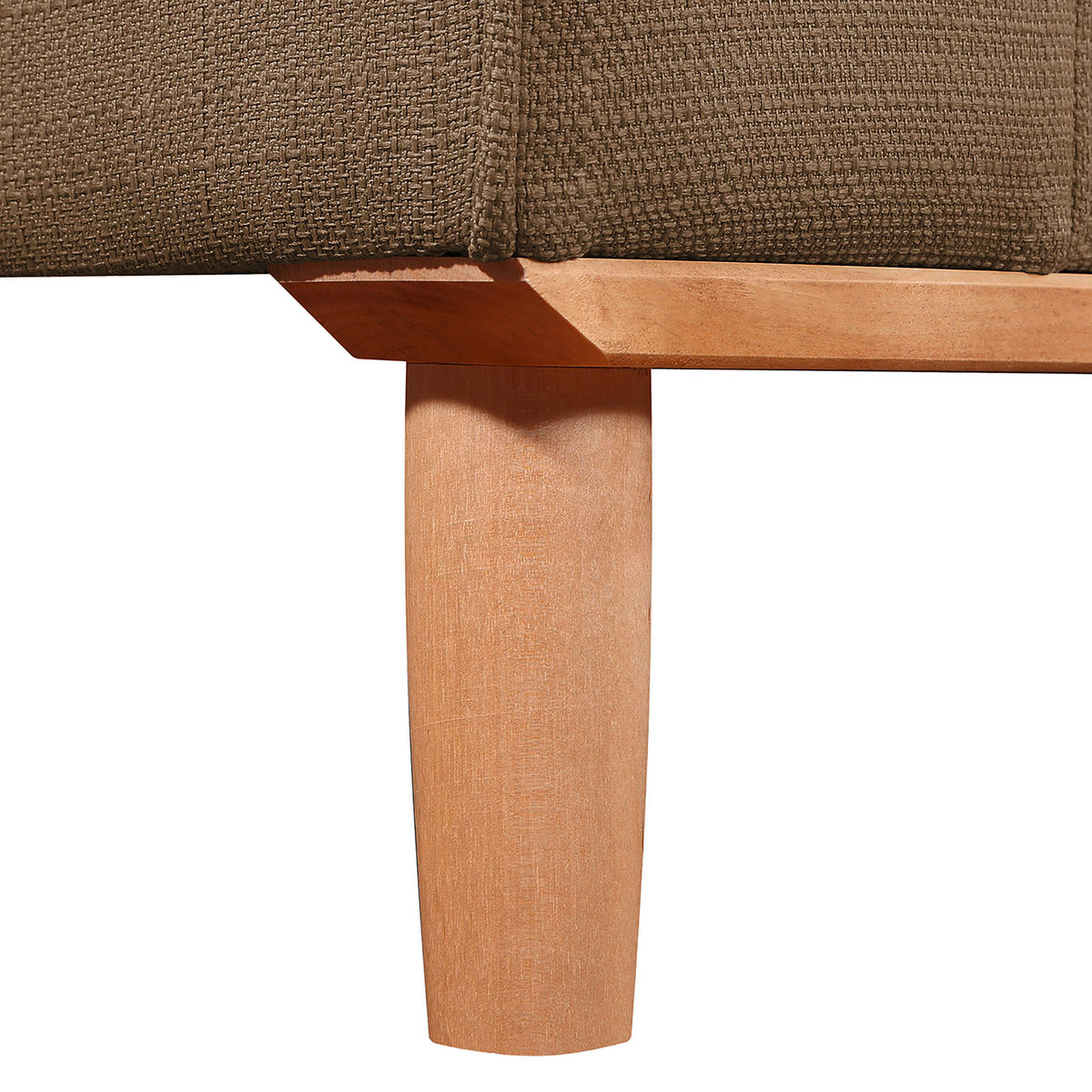 ECKSOFA Beata Hellbraun Mikrofaser  - Wengefarben/Hellbraun, Design, Holz/Textil (230/150cm) - Livetastic