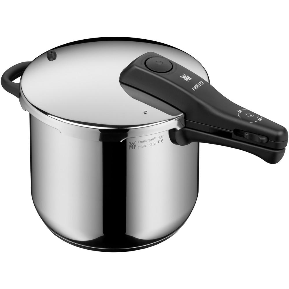 TRYCKKOKARE Perfect+ Pressure 6,5 l  - stålfärgad/svart, Design, metall/plast (6,5l) - WMF