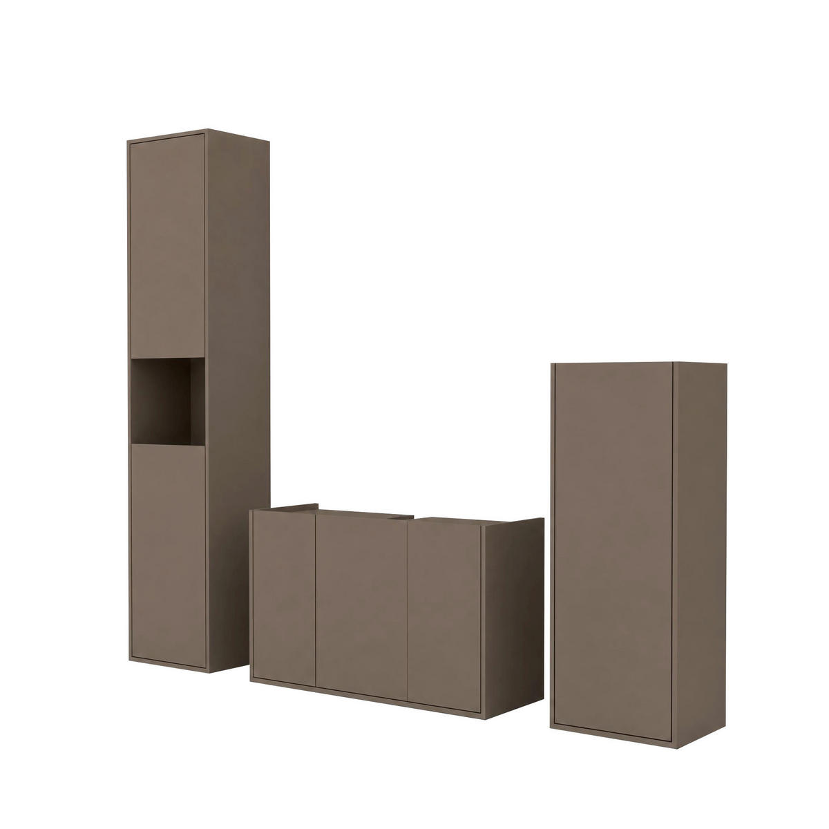 WASCHBECKENUNTERSCHRANK 98/62/35 cm  - Schwarz/Cappuccino, Trend, Holzwerkstoff/Kunststoff (98/62/35cm) - MID.YOU