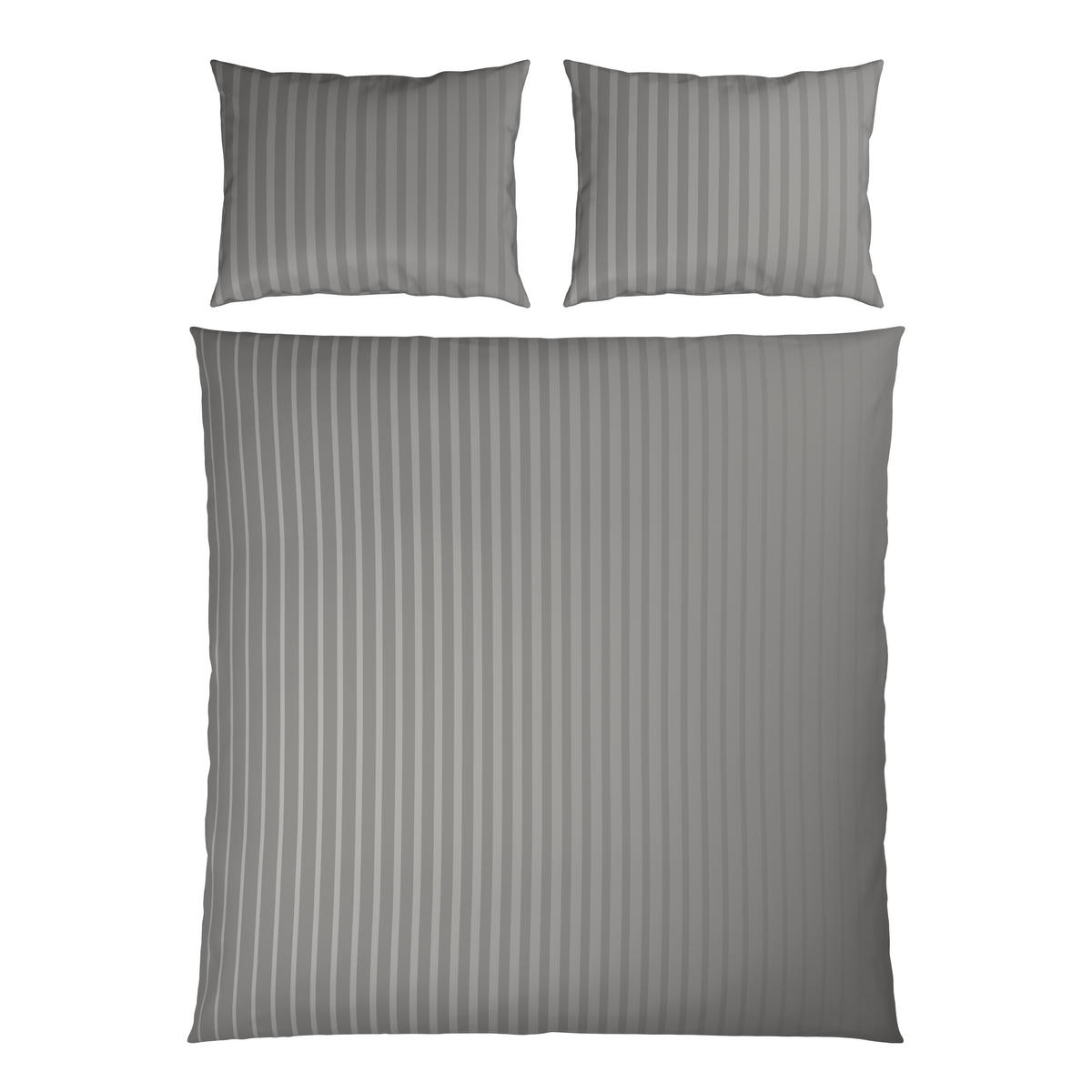 BETTWÄSCHESET Satin 200/210 cm  65 cm/100 cm  - Silberfarben, Textil (200/210cm) - Dieter Knoll