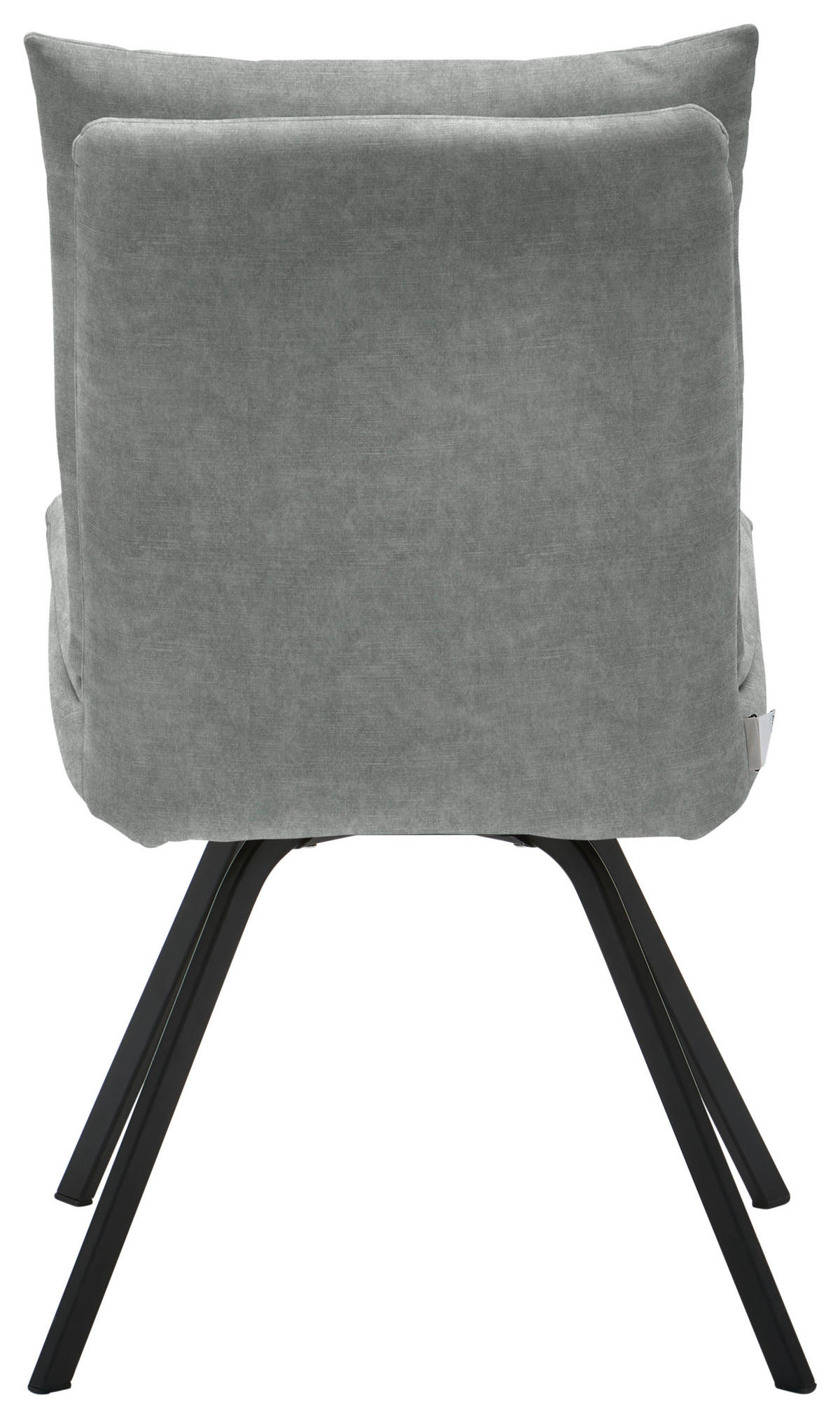 STUHL  in Velours Textil  - Schwarz/Grau, Design, Textil/Metall (50/84/68cm) - Welnova