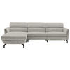 ECKSOFA in Chenille Hellgrau  187/299 cm  - Hellgrau/Schwarz, Design, Textil/Metall (187/299cm) - Schöner Wohnen