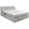 BOXSPRINGBETT 180/200 cm,  in Silberfarben, Matratze, Bettkasten, Topper, motorische Verstellbarkeit, H2 = mittel  - Silberfarben, Design, Kunststoff/Textil (180/200cm) - Esposa