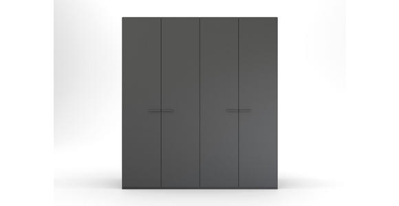 DREHTÜRENSCHRANK 201/223/60 cm 4-türig Graphitfarben - Graphitfarben, Trend, Glas/Holzwerkstoff (201/223/60cm) - Novel
