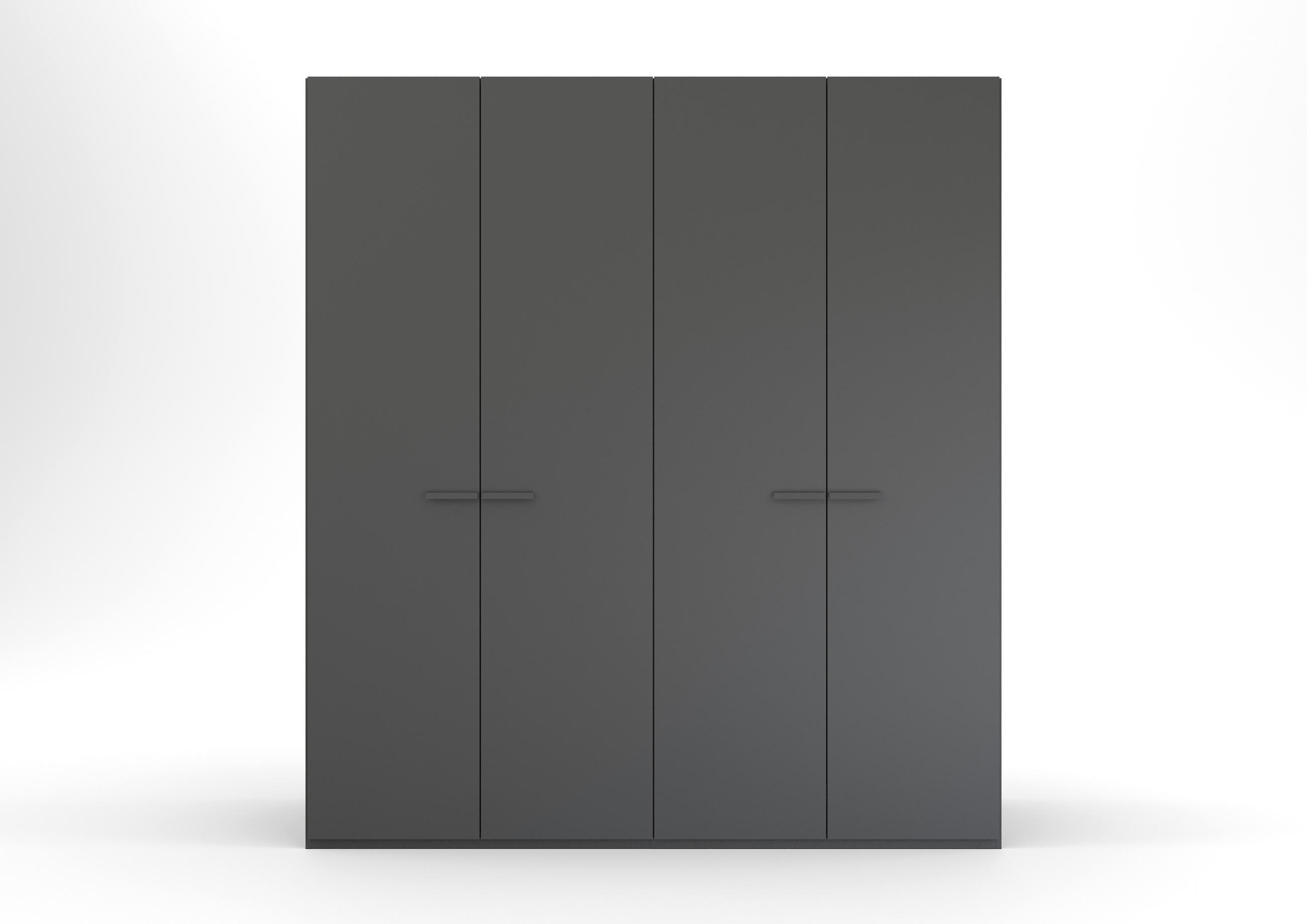 Thumbnail - Novel Drehtürenschrank, Graphit, Metall, 9 Fächer, 3 Schubladen, 201x223x60 cm, Blauer Engel, Goldenes M, Made in German...