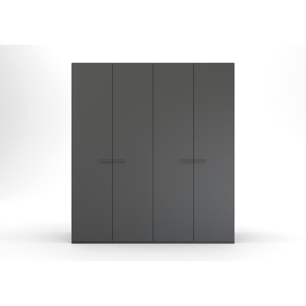 Thumbnail - Novel Drehtürenschrank, Graphit, Metall, 9 Fächer, 3 Schublade(n) Schubladen, 201x235x60 cm, Blauer Engel, Goldenes M, M...