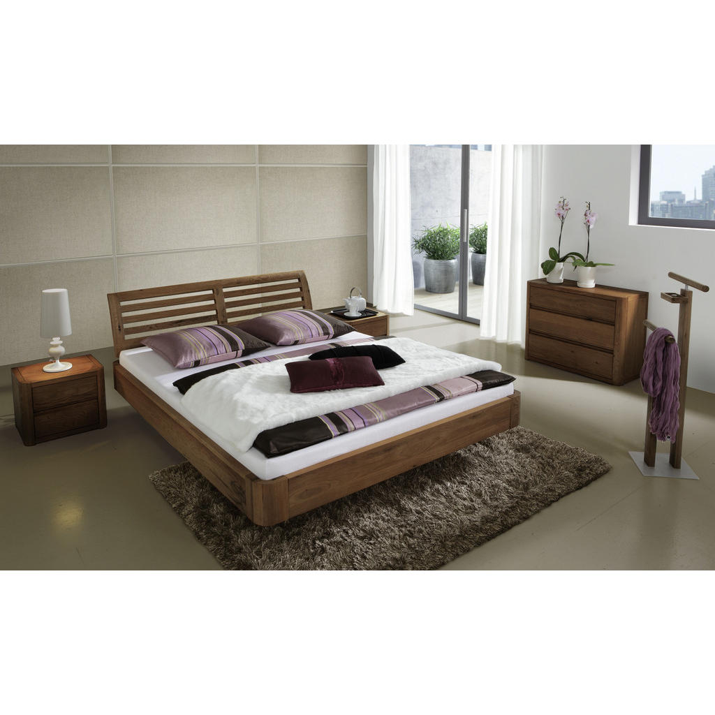 Thumbnail - Hasena Bett, Eiche, Cognac, Holz, Eiche, massiv, 160x200 cm, Schlafzimmer, Betten, Doppelbetten