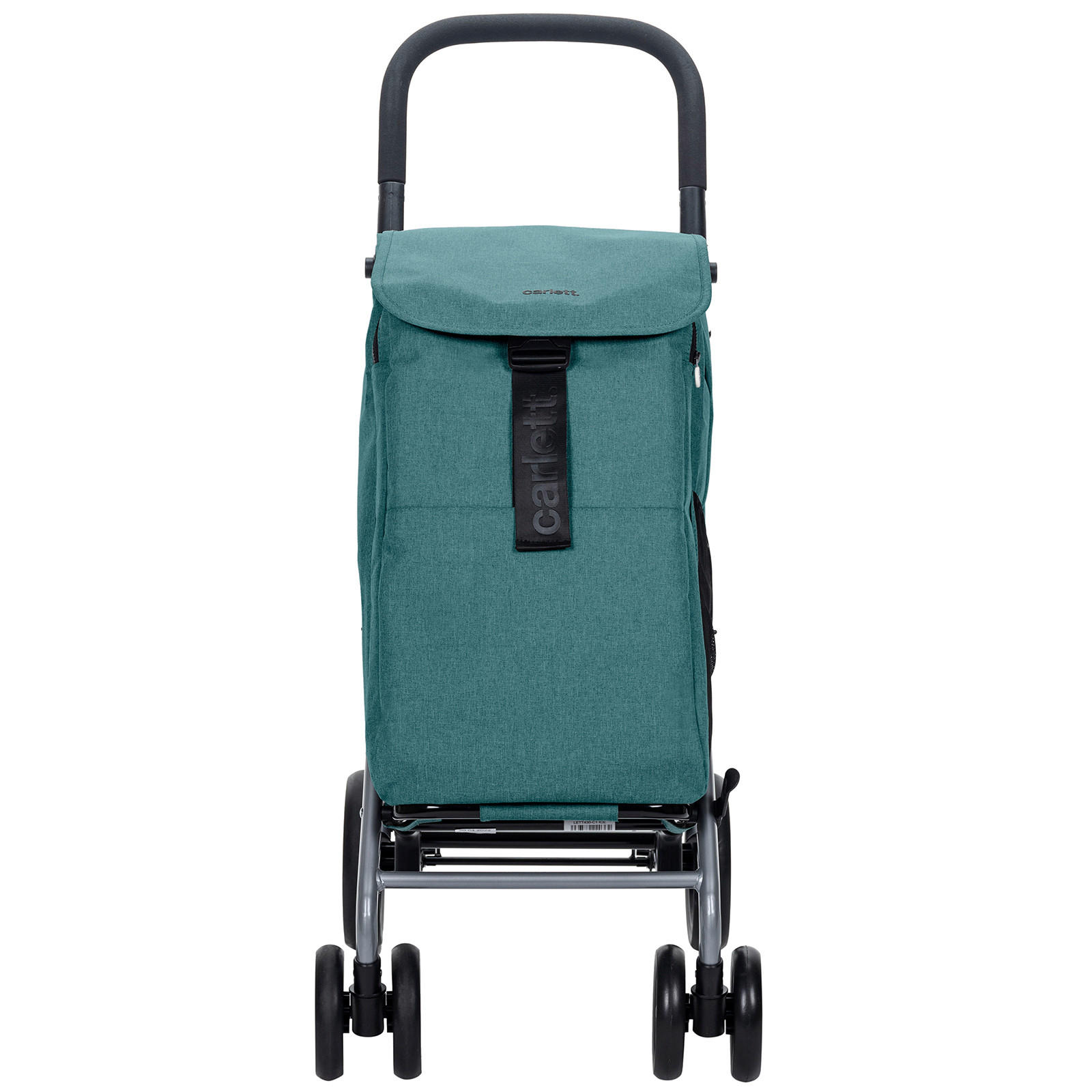 EINKAUFSTROLLEY  - Silberfarben/Mintgrün, Trend, Textil/Metall (42/102/62cm) - Milino