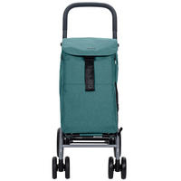 EINKAUFSTROLLEY  - Silberfarben/Mintgrün, Trend, Textil/Metall (42/102/62cm) - Milino