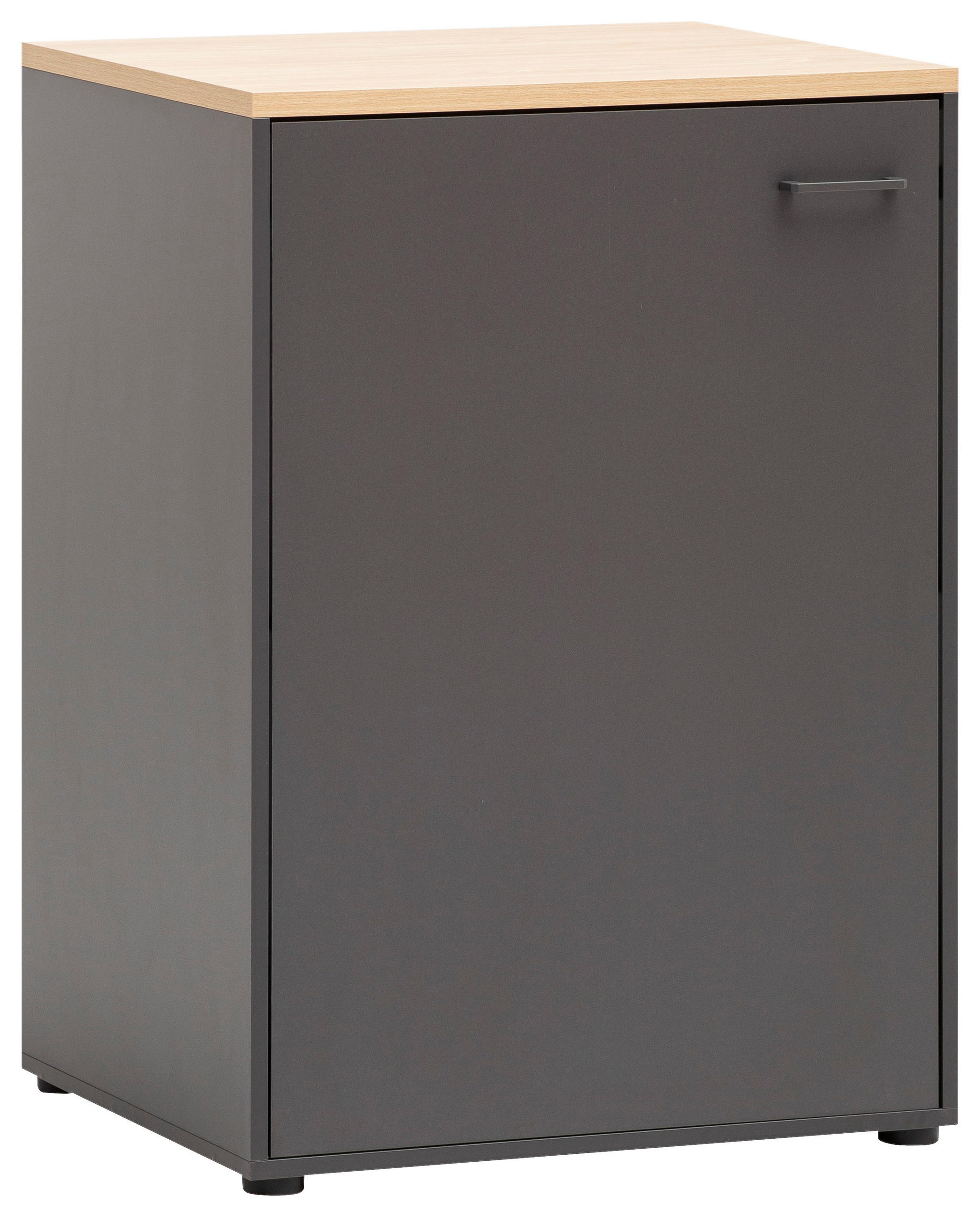 MEHRZWECKSCHRANK 67,1/95,8/60 cm  in Anthrazit, Eichefarben  - Eichefarben/Anthrazit, MODERN, Holzwerkstoff/Kunststoff (67,1/95,8/60cm) - MID.YOU