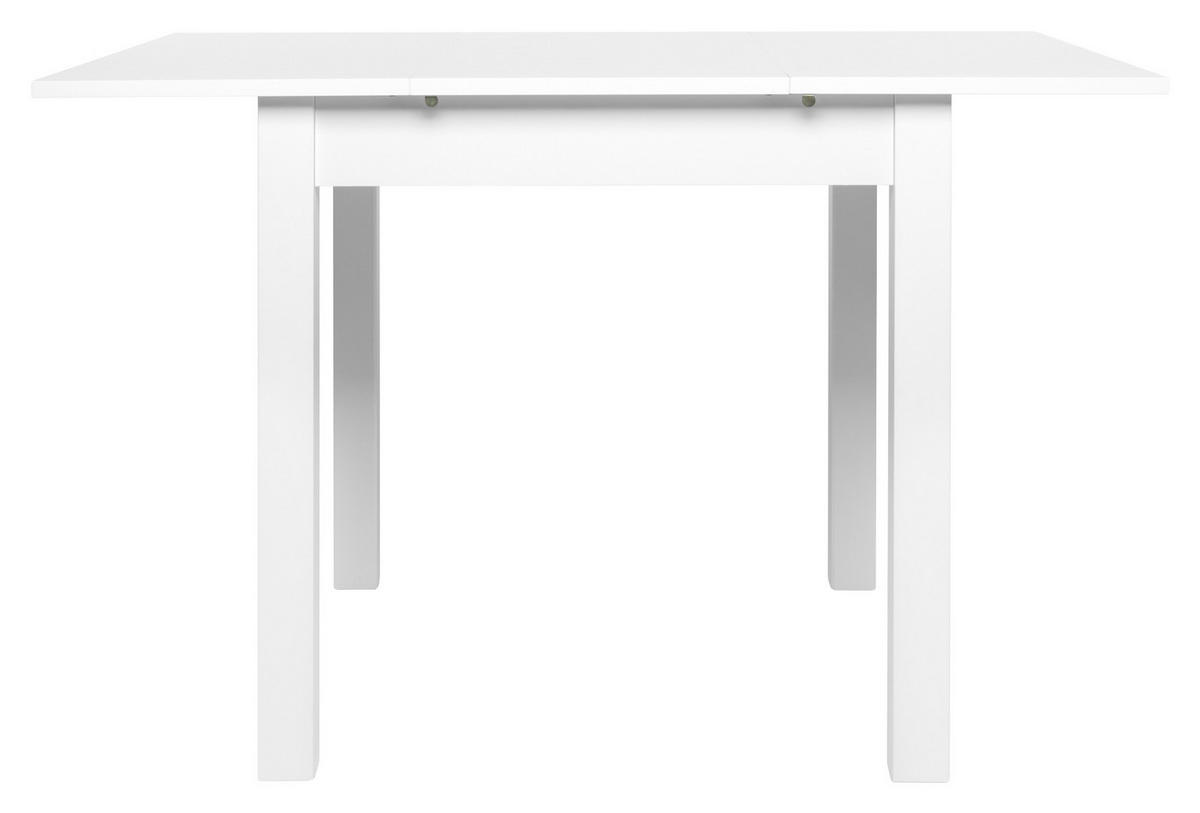 ESSTISCH Weiß quadratisch  ausziehbar  - Weiß, Design, Holzwerkstoff (80/80/76,5cm) - MID.YOU