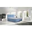 BOXBETT 140/200 cm  in Blau  - Chromfarben/Blau, KONVENTIONELL, Textil/Metall (140/200cm) - Carryhome