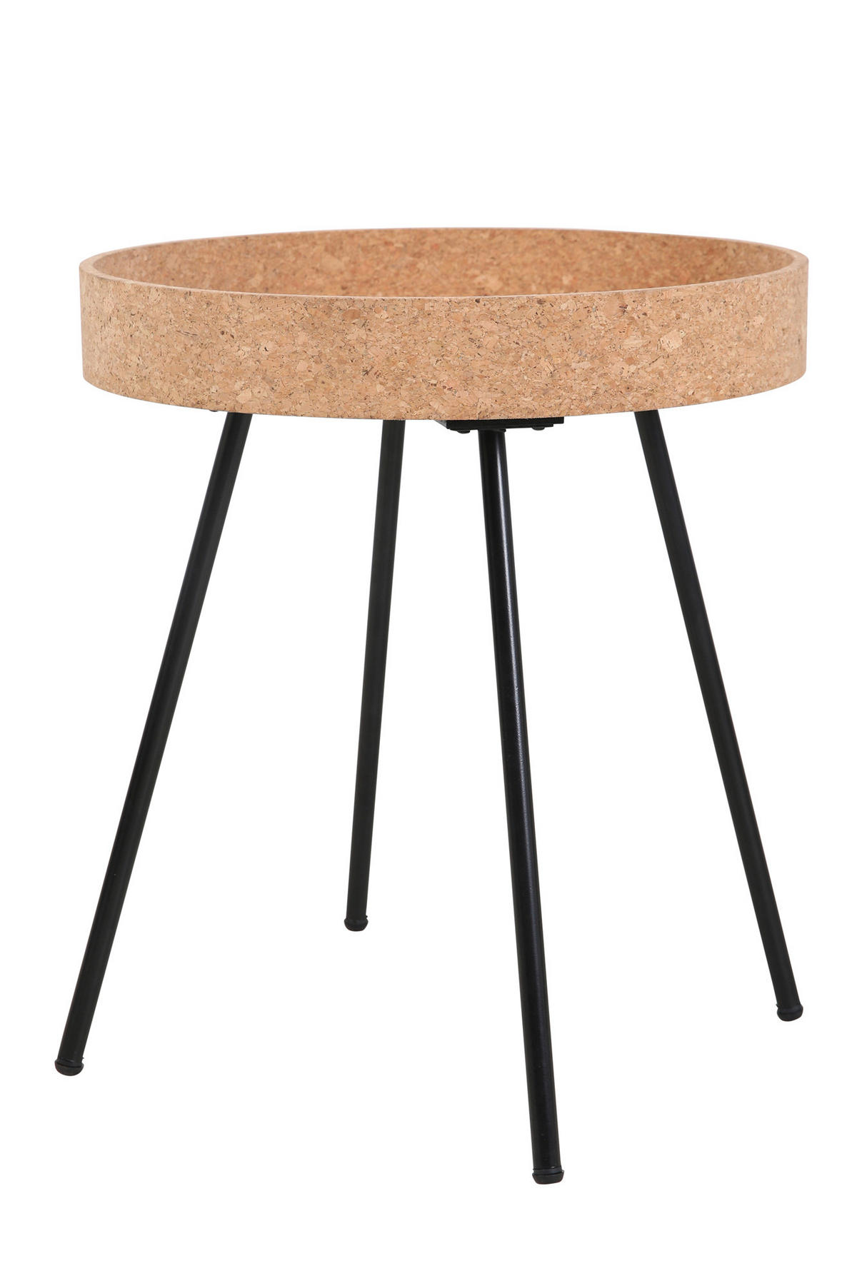 BEISTELLTISCHSET Kork rund Naturfarben, Schwarz  - Schwarz/Naturfarben, Design, Holz/Holzwerkstoff (45-38/45-38/50-45cm) - Livetastic