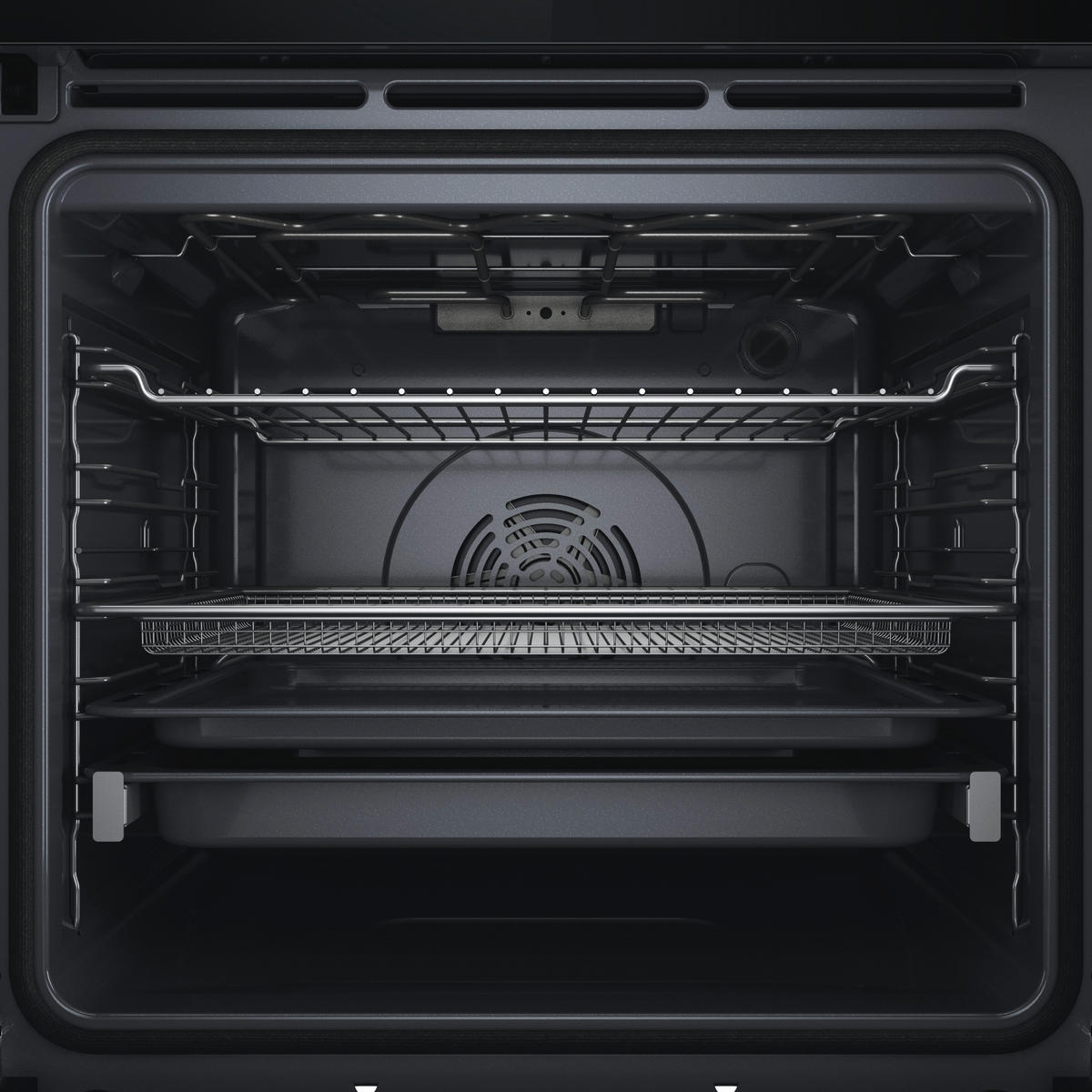 EINBAUBACKOFEN BBI78PT1SK  - Schwarz, Basics, Glas/Metall (59,5/59,7/56,4cm) - Bauknecht