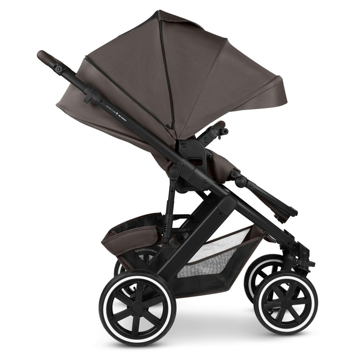 KINDERWAGENSET Salsa 5 Air Starter Set - Teddy  - Sandfarben/Schwarz, Basics, Textil/Metall (95,5/63/118cm) - ABC Design
