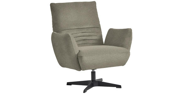 SESSEL in Teddystoff Graubraun  - Graubraun/Schwarz, Design, Textil/Metall (60/94/86cm) - Dieter Knoll