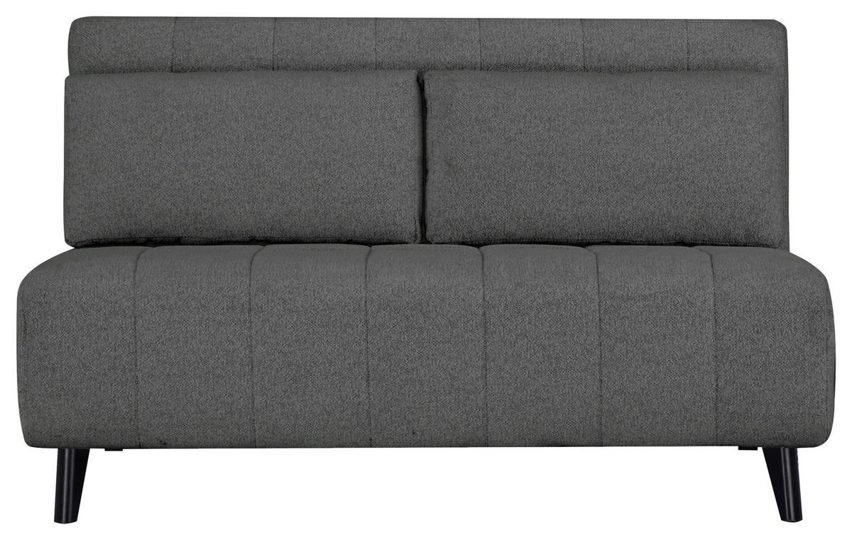 SCHLAFSOFA Webstoff Dunkelgrau  - Dunkelgrau/Schwarz, Design, Holz/Textil (143/82/88cm) - Carryhome