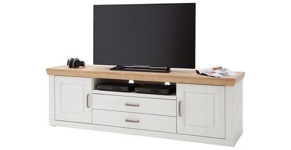 TV-ELEMENT 198/63/52 cm  - Eichefarben/Schwarz, LIFESTYLE, Holzwerkstoff/Metall (198/63/52cm) - Landscape