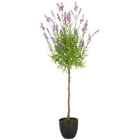 KUNSTPFLANZE Lavendel 100 cm  - Lila/Schwarz, Basics, Kunststoff (100cm)