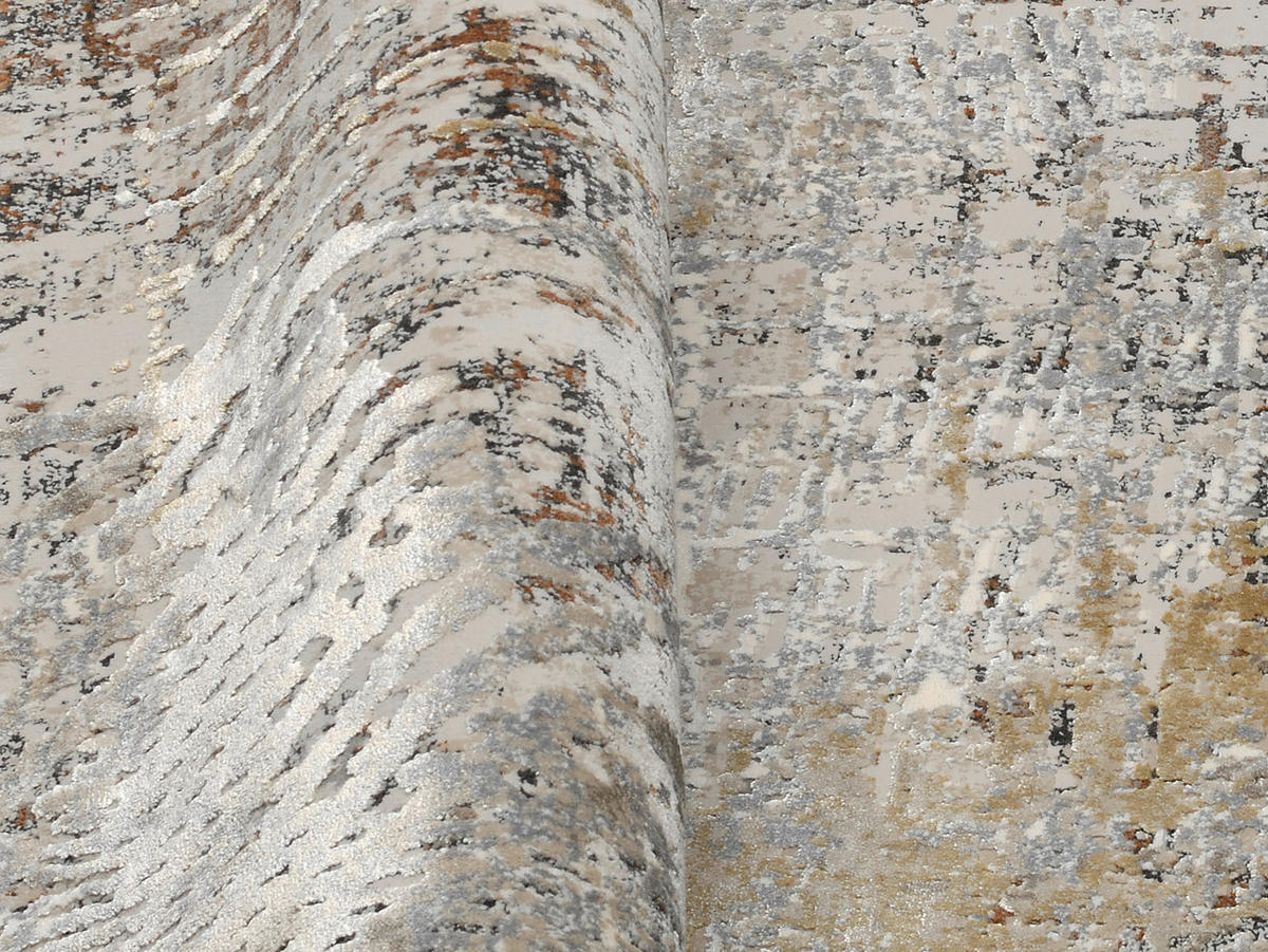 TEPPICH 155/230 cm Elarion Grau, Dunkelgrau, Beige  - Dunkelgrau/Beige, Design, Textil (155/230cm) - Novel