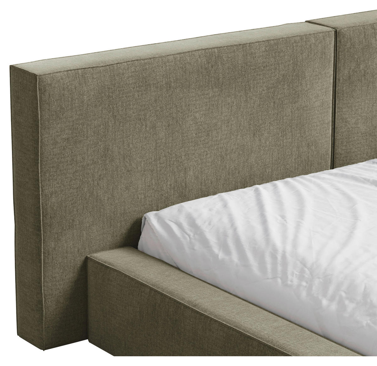 POLSTERBETT Bettkasten Olivgrün 180/200 cm  - Schwarz/Olivgrün, MODERN, Holz/Kunststoff (180/200cm) - MID.YOU