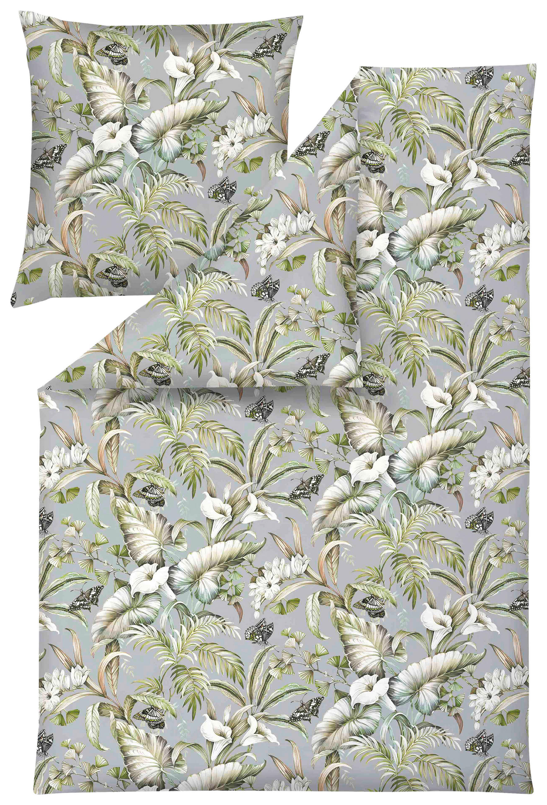 BETTWÄSCHE 135/200 cm Atelier Satin  - Grün, Design, Textil (135/200cm) - Estella
