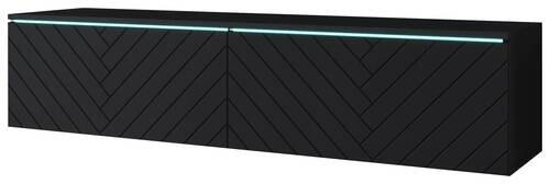 LOWBOARD Vera in 140/30/33 cm - Schwarz/Grau, Basics, Holzwerkstoff/Kunststoff (140/30/33cm) - P & B