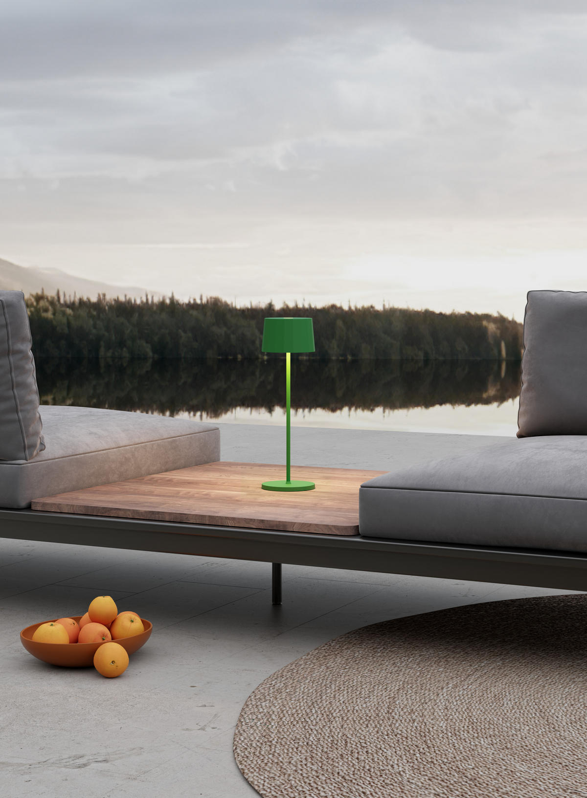 VEIOZĂ CU LED - verde închis, Basics, plastic/metal (11/35cm) - Dieter Knoll