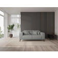2-SITZER-SOFA  in Webstoff Grau  - Schwarz/Grau, KONVENTIONELL, Textil/Metall (200/80/113cm) - Carryhome