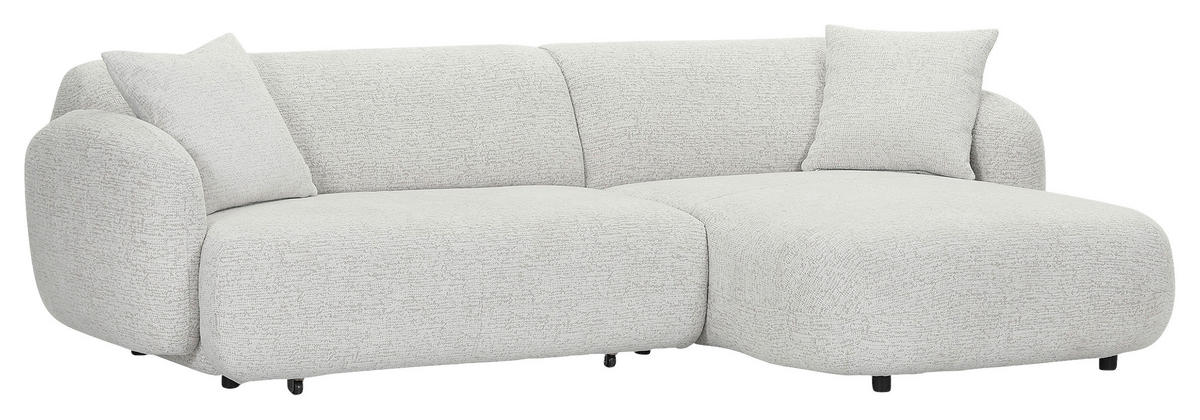 ECKSOFA Flachgewebe Creme, Beige  - Beige/Creme, Modern, Kunststoff/Textil (275/162cm) - Carryhome