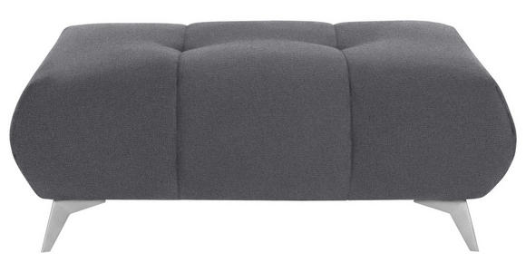 HOCKER in Textil Grau  - Edelstahlfarben/Grau, Design, Textil/Metall (120/43/70cm) - Hom`in