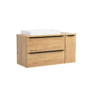 WASCHTISCHKOMBI 105 cm  - Wildeiche/Schwarz, KONVENTIONELL, Keramik/Holzwerkstoff (105cm) - Xora