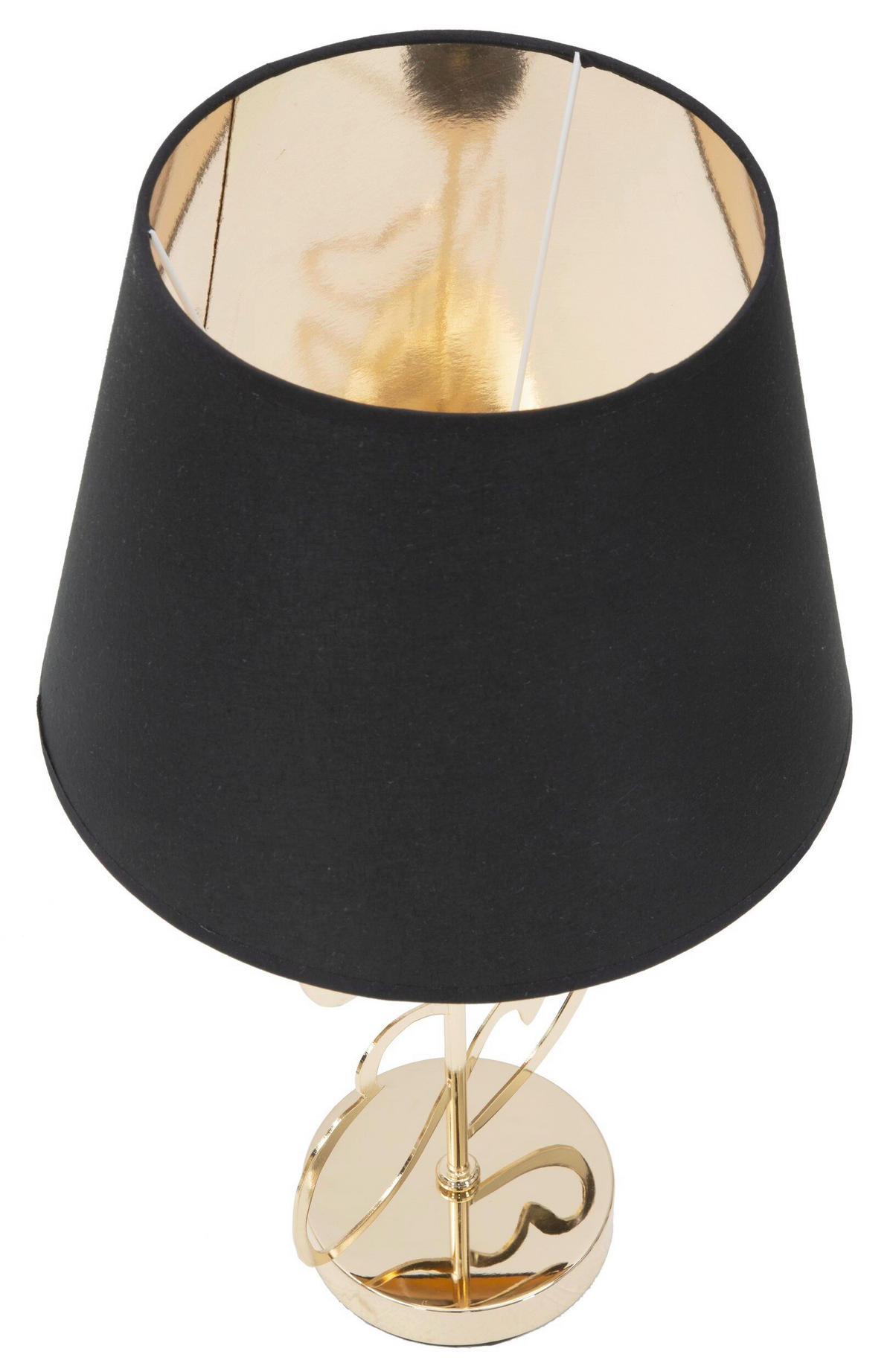 TISCHLEUCHTE 30/30/54.5 cm  - Goldfarben/Schwarz, Trend, Papier/Textil (30/30/54.5cm) - Mauro Ferretti