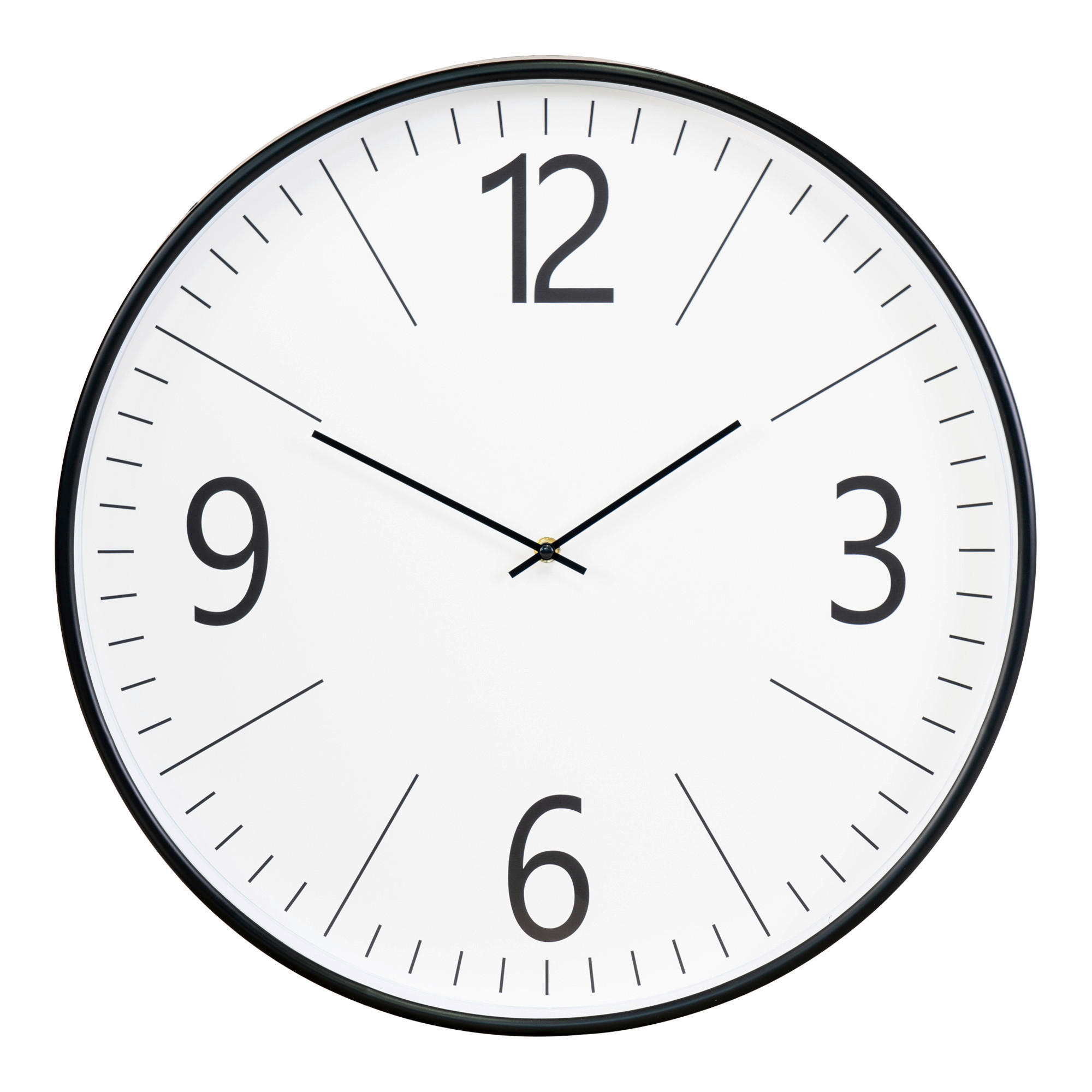 VÄGGKLOCKA svart, vit 51/51/5 cm  - vit/svart, Design, glas/plast (51/51/5cm)
