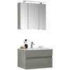 BADEZIMMER 3-teilig  in 72 cm  - Dunkelgrün/Weiß, Design, Keramik/Holzwerkstoff (72cm) - Novel