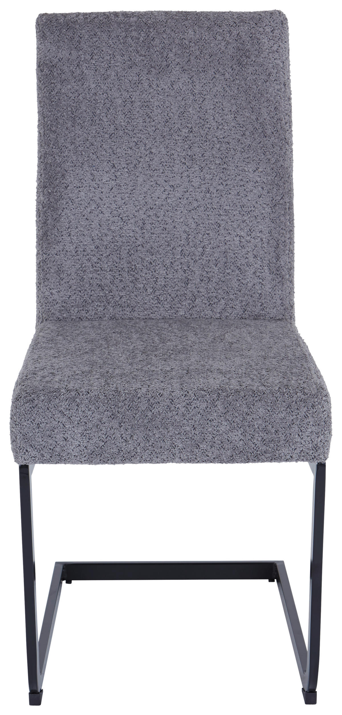 SCHWINGSTUHL Eisen Leinenoptik  - Schwarz/Grau, Modern, Textil/Metall (46/95/64cm) - MID.YOU