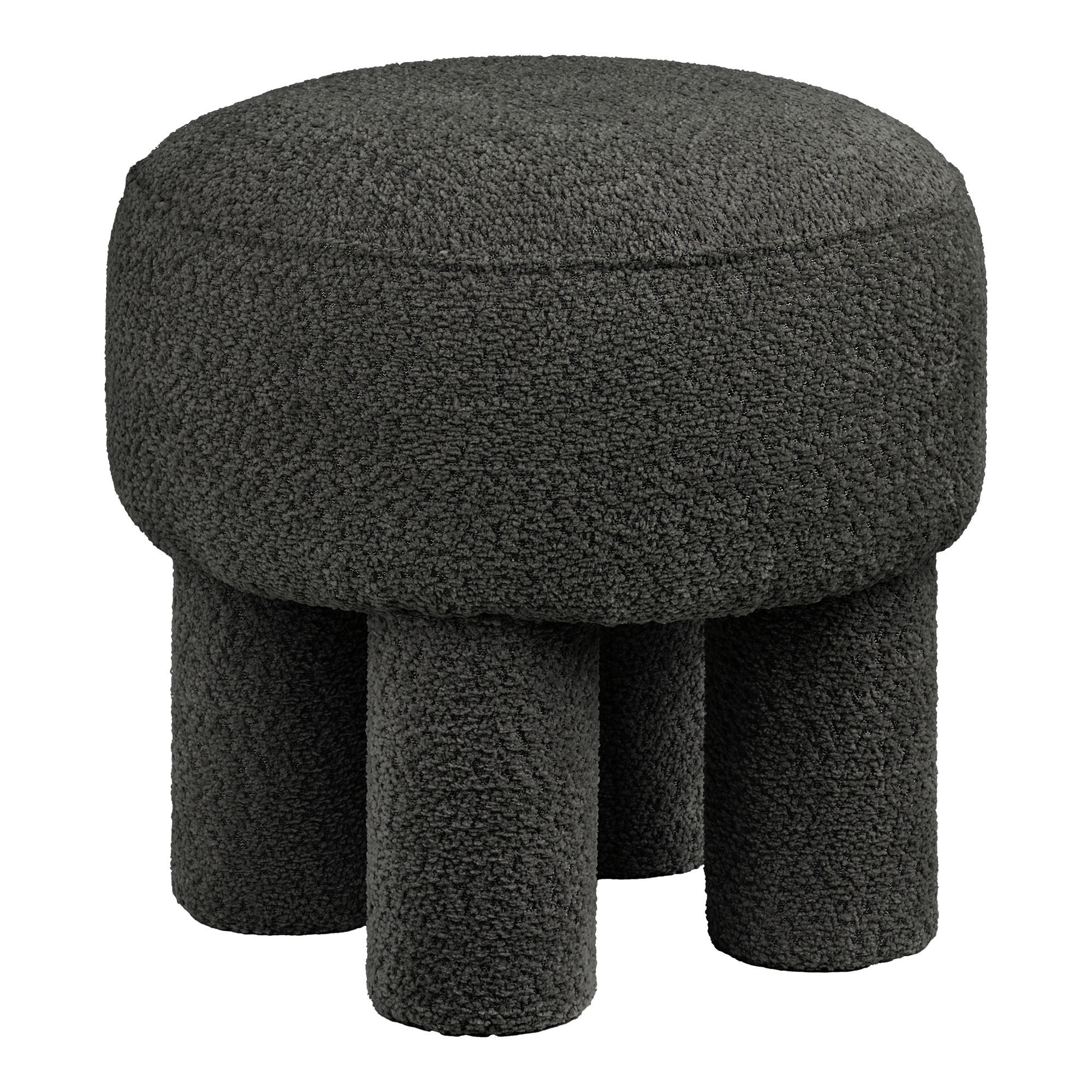 HOCKER in Textil Dunkelgrau  - Dunkelgrau, Basics, Holzwerkstoff/Textil (43/43/43cm)