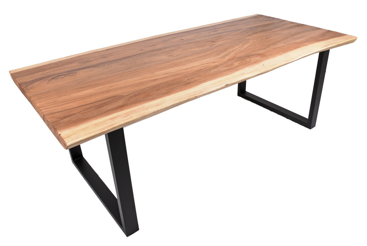 GARTENTISCH 220/100/75 cm  - Schwarz/Braun, Basics, Holz/Metall (220/100/75cm) - Gardenson