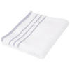 TÖRÖLKÖZŐ 70/130 cm fehér, világosszürke  - világosszürke/fehér, Konventionell, textil (70/130cm) - Esposa