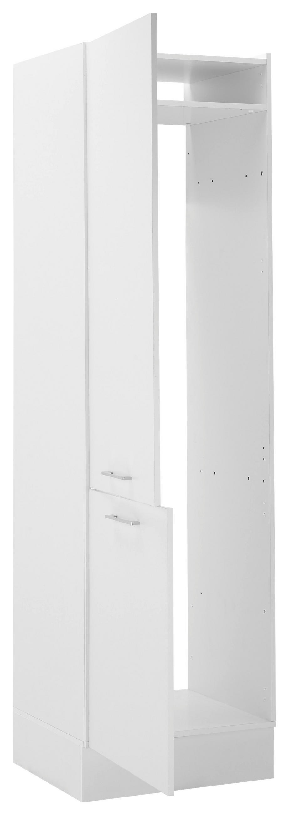 GERÄTEUMBAUSCHRANK 60/211/57 cm  in Weiß  - Chromfarben/Weiß, Trend, Holzwerkstoff/Metall (60/211/57cm) - MID.YOU