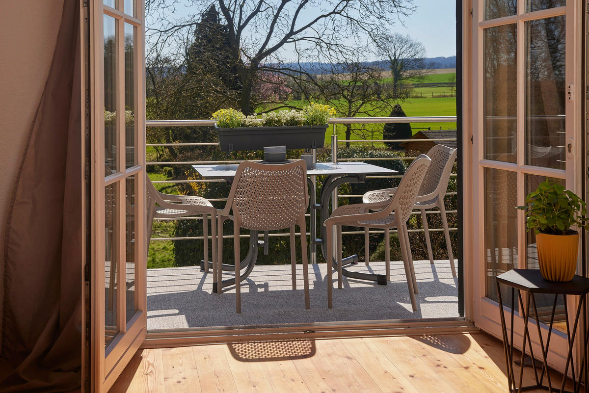 GARTENGARNITUR 5-teilig Stahl  - Grau, Basics, Kunststoff/Metall (90/81/160cm) - Siena Garden