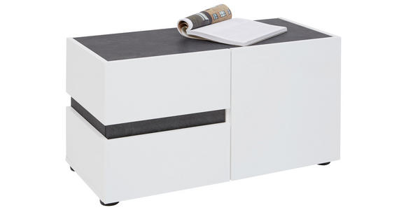 GARDEROBENBANK  in 80/42/38 cm  - Anthrazit/Schwarz, Design, Holzwerkstoff/Kunststoff (80/42/38cm) - Voleo