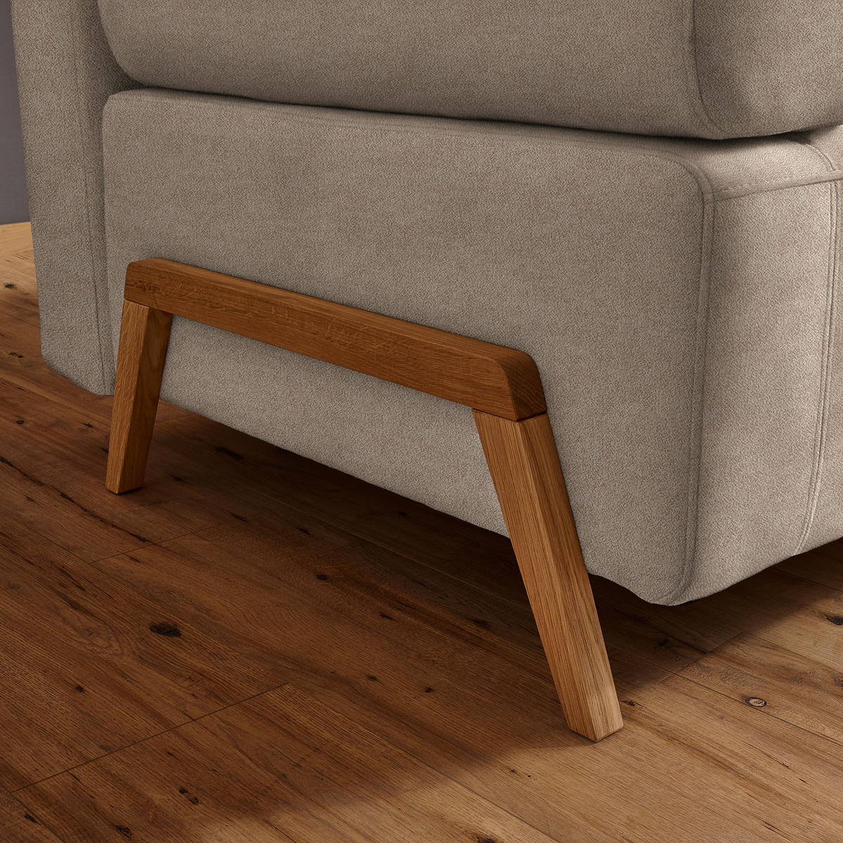 SCHLAFSOFA in Textil Beige  - Beige/Naturfarben, Design, Holz/Textil (211/88/102cm) - Niels Andersson