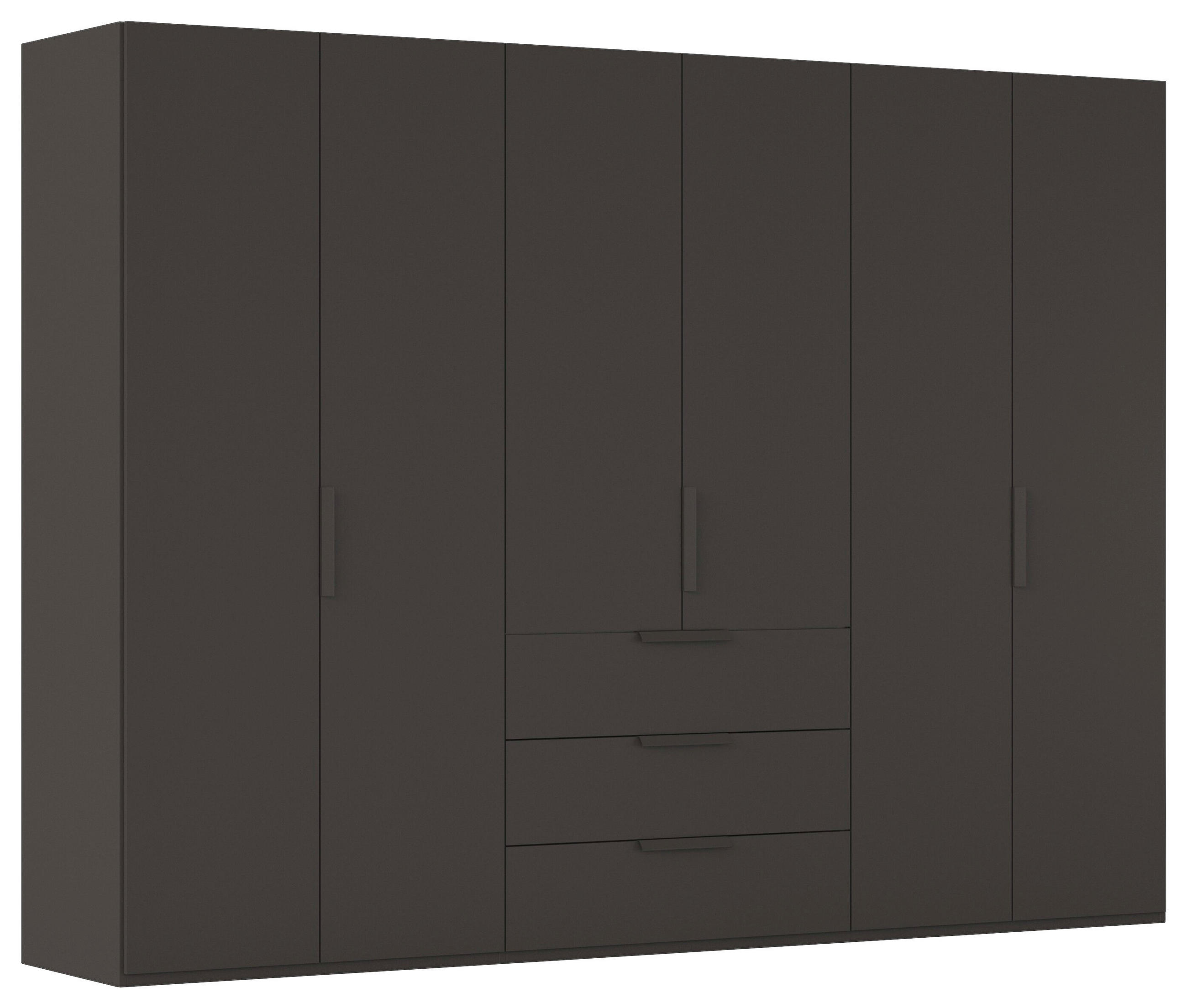 DREHTÜRENSCHRANK 301/223/61 cm,  in Graphitfarben, 6-türig  - Graphitfarben, Basics, Holzwerkstoff/Metall (301/223/61cm) - Novel