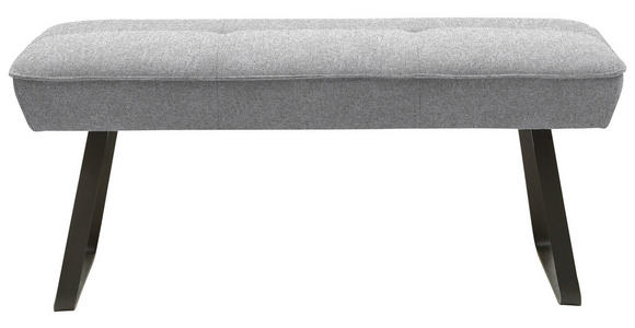 HOCKERBANK 118/50/51 cm   - Schwarz/Grau, Design, Textil/Metall (118/50/51cm) - Dieter Knoll
