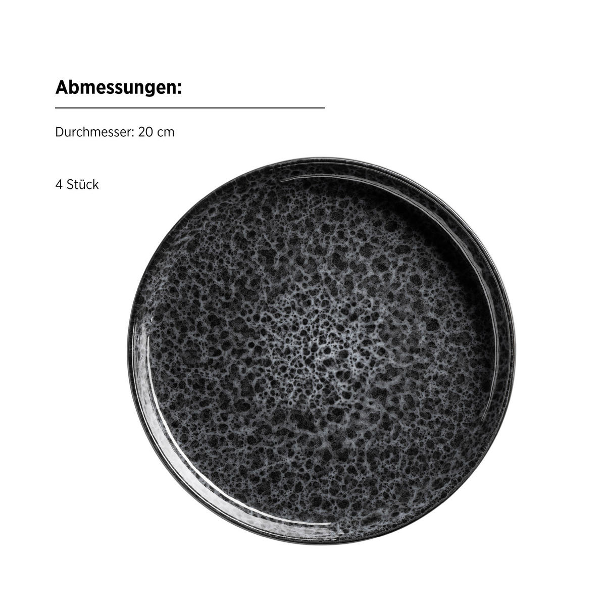 KOMBISERVICE Filippa 16-teilig  - Schwarz, Trend, Keramik - Mäser
