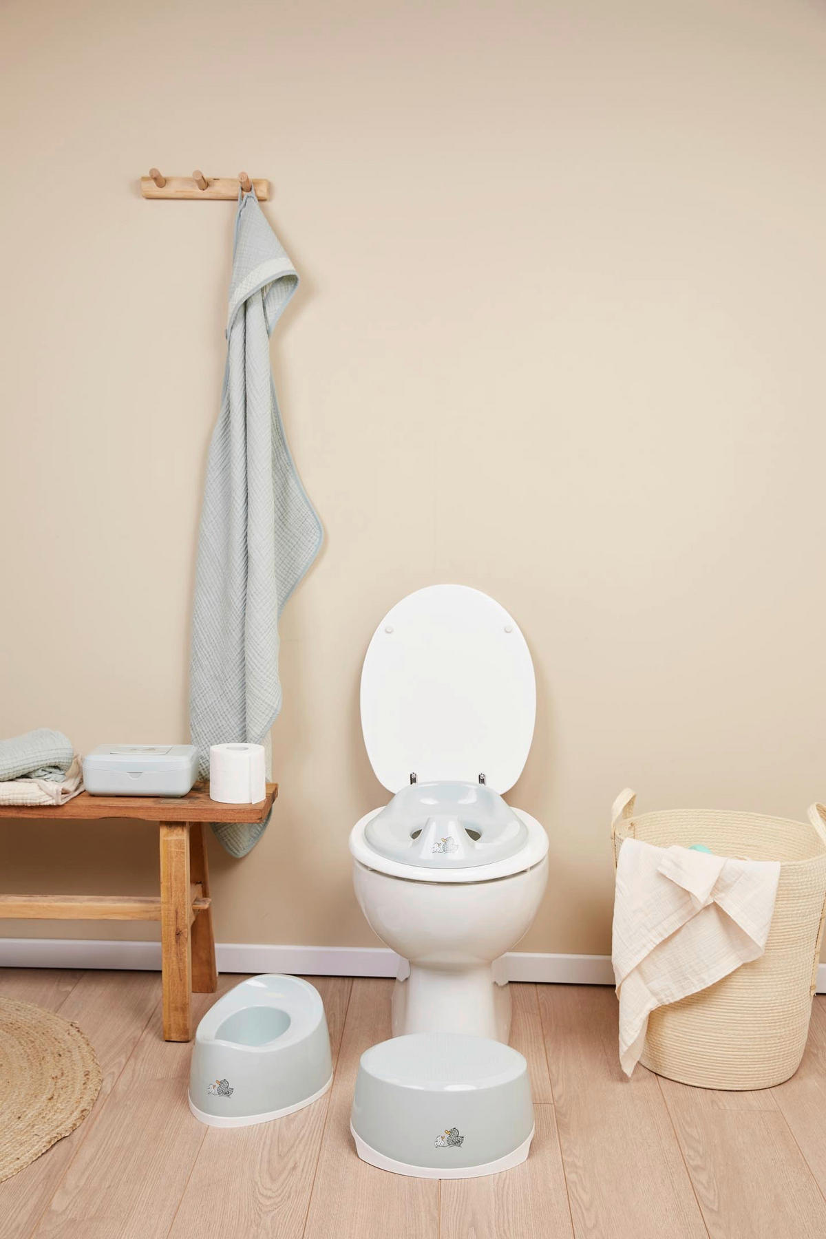 TRITTHOCKER SEPP  - Pastellgrün, Basics, Kunststoff (25/30,2/14,5cm) - Bebe Jou