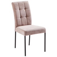 STOLIČKA, 46/91/61 cm - čierna/staroružová, Design, kov/textil (46/91/61cm) - Xora